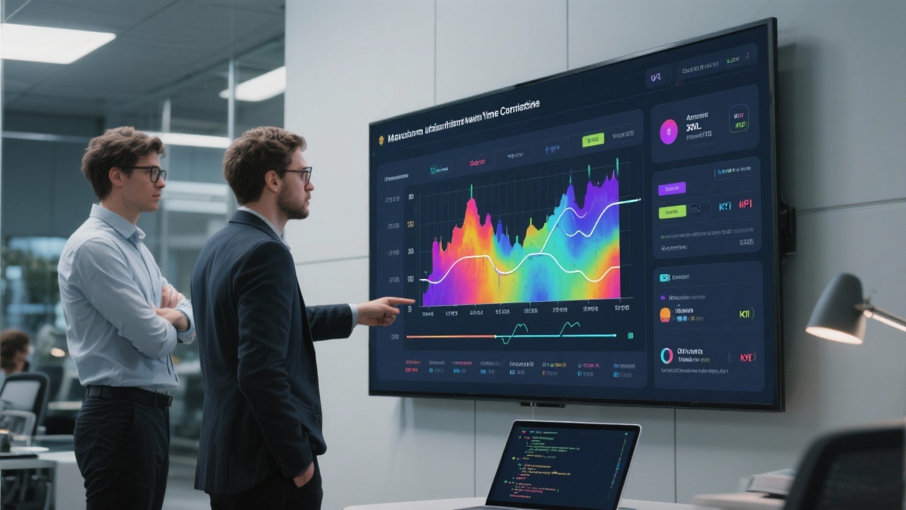 스케줄 최적화 대시보드를 보며 OR Tools 코드와 히트맵을 검토하는 데이터 과학자와 운영 관리자