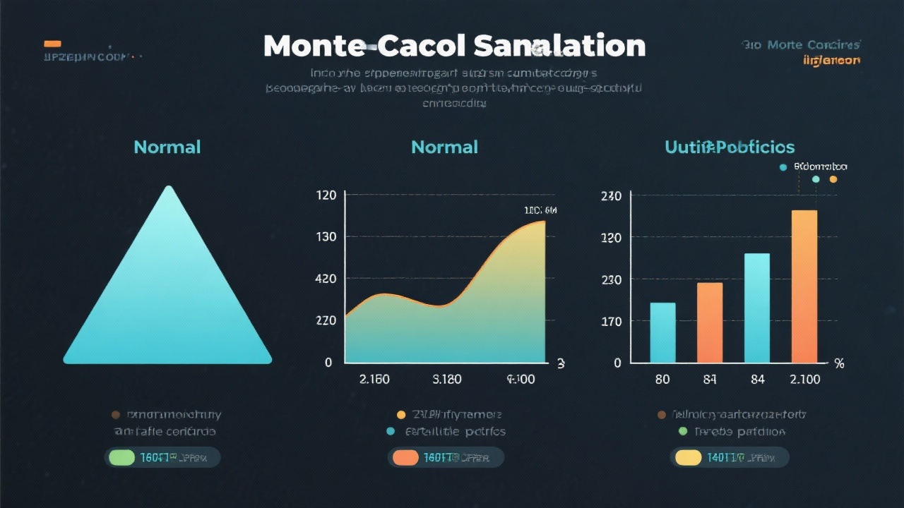 삼각분포, 정규분포, 균일분포 같은 확률분포를 시각적으로 설명하는 인포그래픽 스타일 이미지