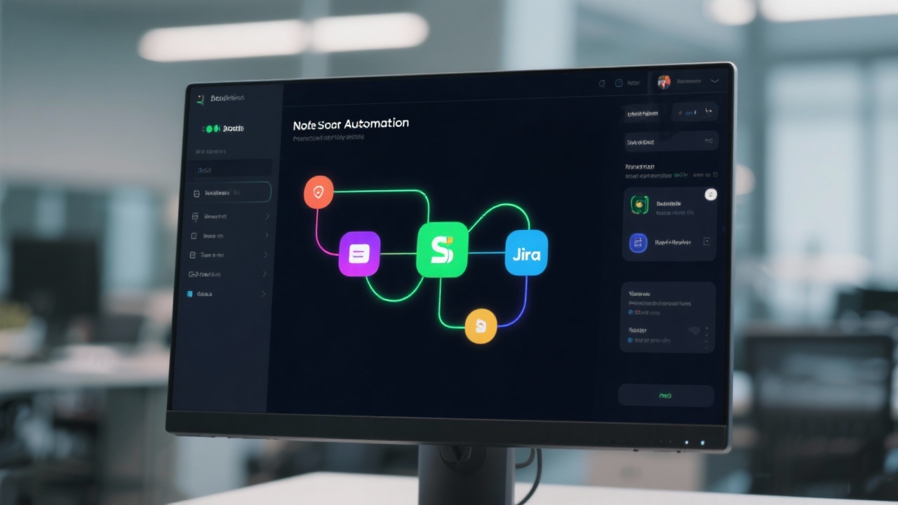 지라와 슬랙 아이콘이 선으로 연결된 n8n 자동화 워크플로우 화면의 근접 촬영 이미지