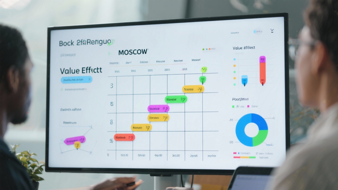 MoSCoW와 가치-노력 매트릭스를 결합한 백로그 우선순위 매트릭스 이미지