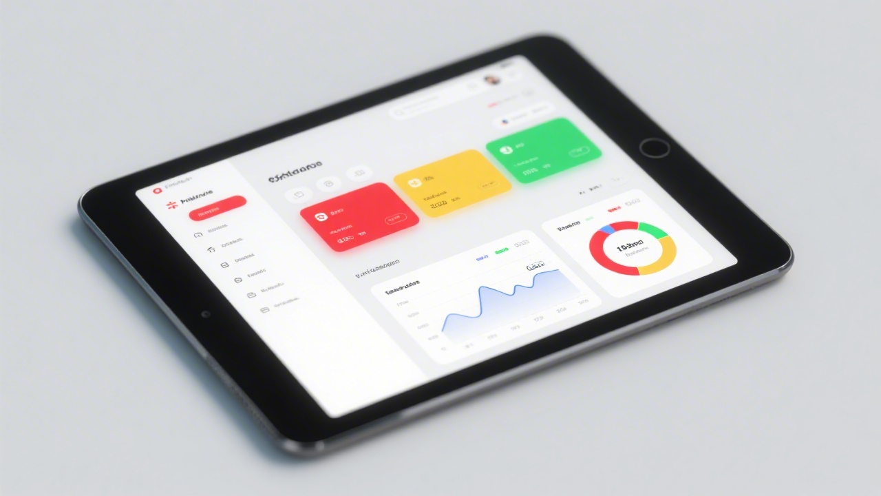 빨강 노랑 초록의 신호등 상태 표시와 실시간 데이터 그래프가 선명하게 보이는 최신 소프트웨어 프로젝트 관리 대시보드 화면