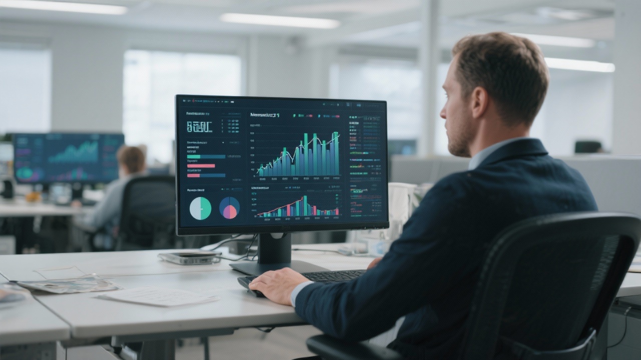 제품 전략과 시장 분석을 하는 프로덕트 매니저의 모습