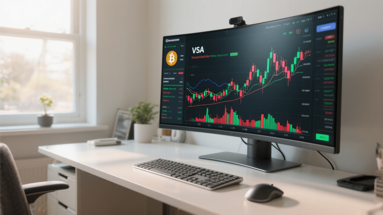 VSA 지표와 거래량 이동평균선이 설정된 전문적인 비트코인 트레이딩 차트 화면