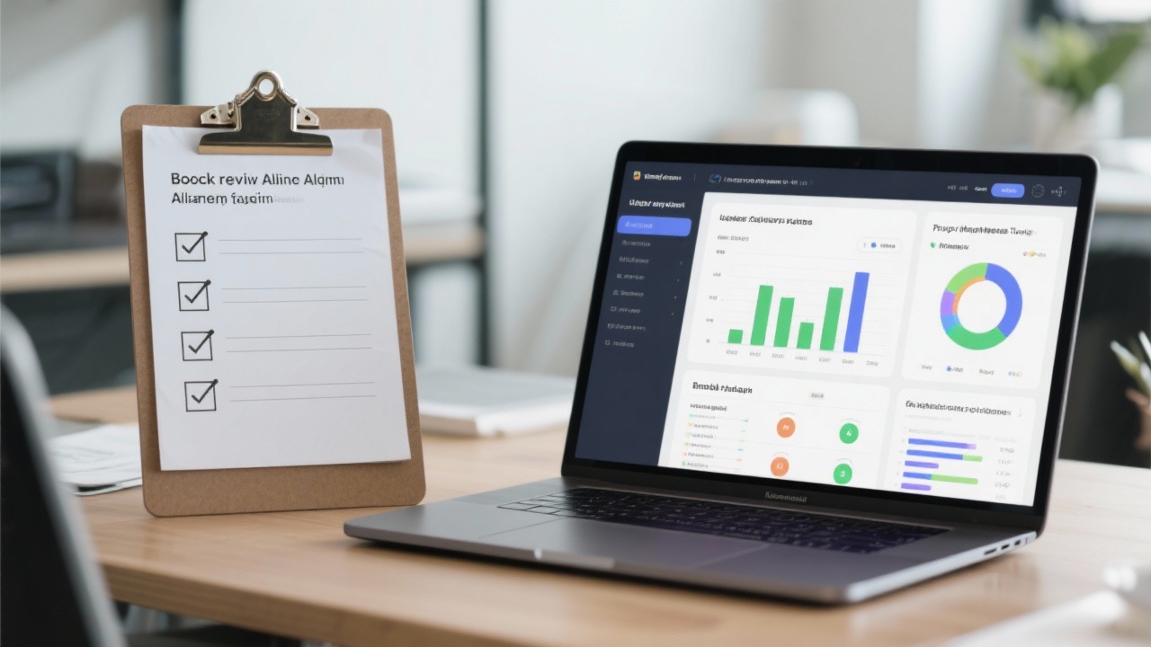 백로그 우선순위 결정 시 체크리스트와 데이터 기반 의사결정을 보여주는 업무 공간
