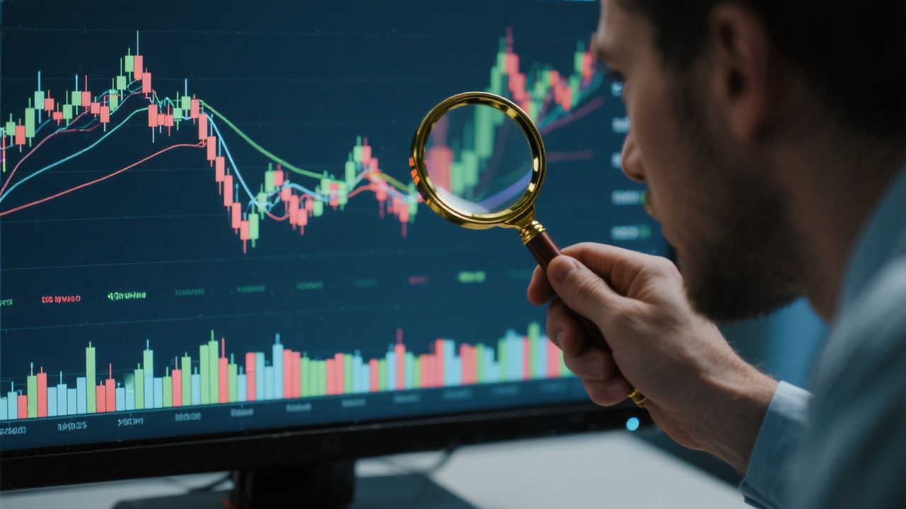 거래량과 캔들 차트의 관계를 면밀히 분석하여 세력의 흔적을 찾는 분석가의 모습